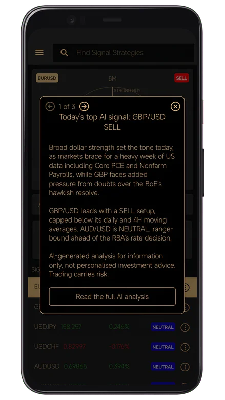 The daily AI analysis in the app